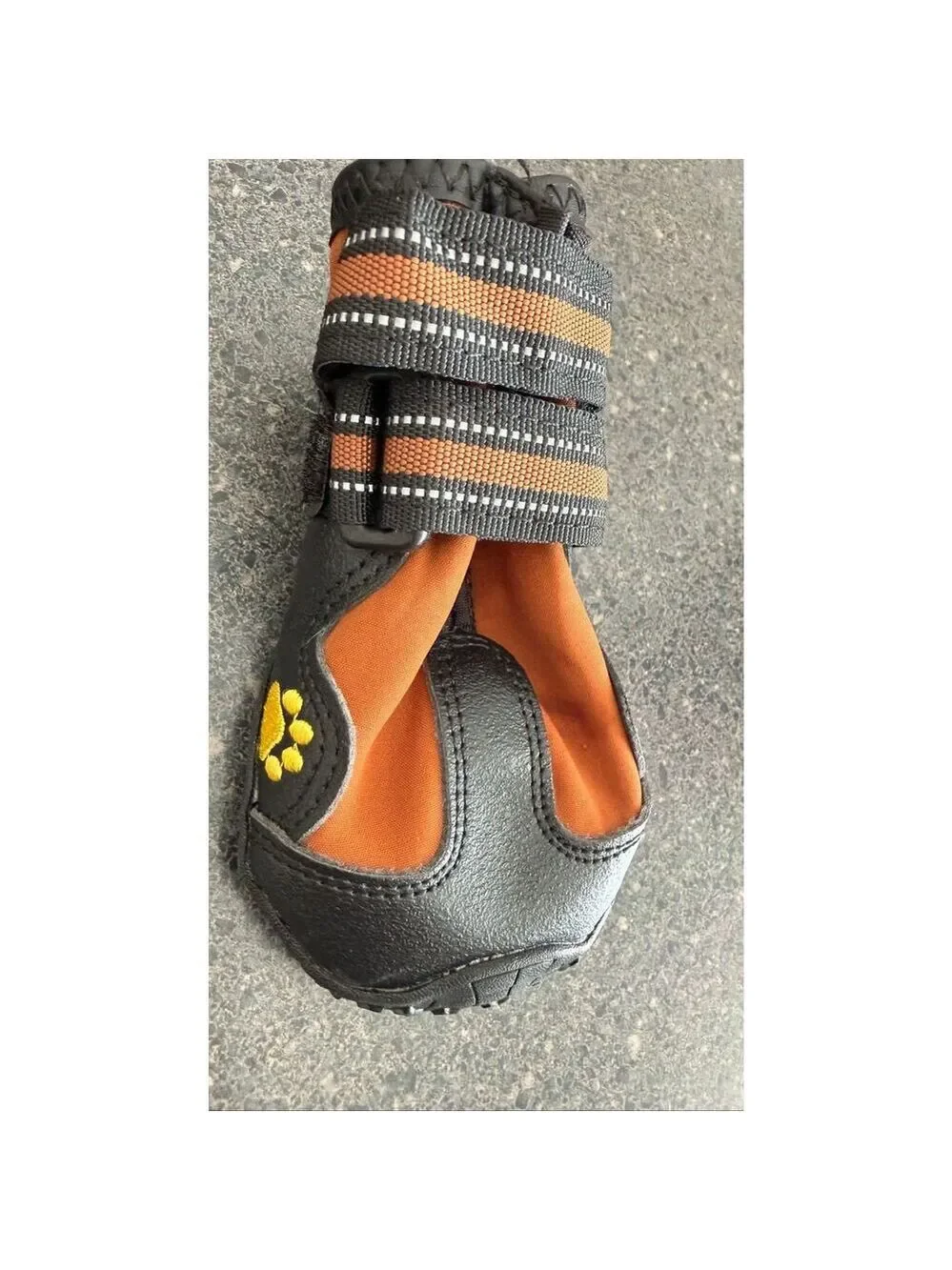 Acadia Trail Orange & Black All-Weather Dog Booties - Reflective lot 2